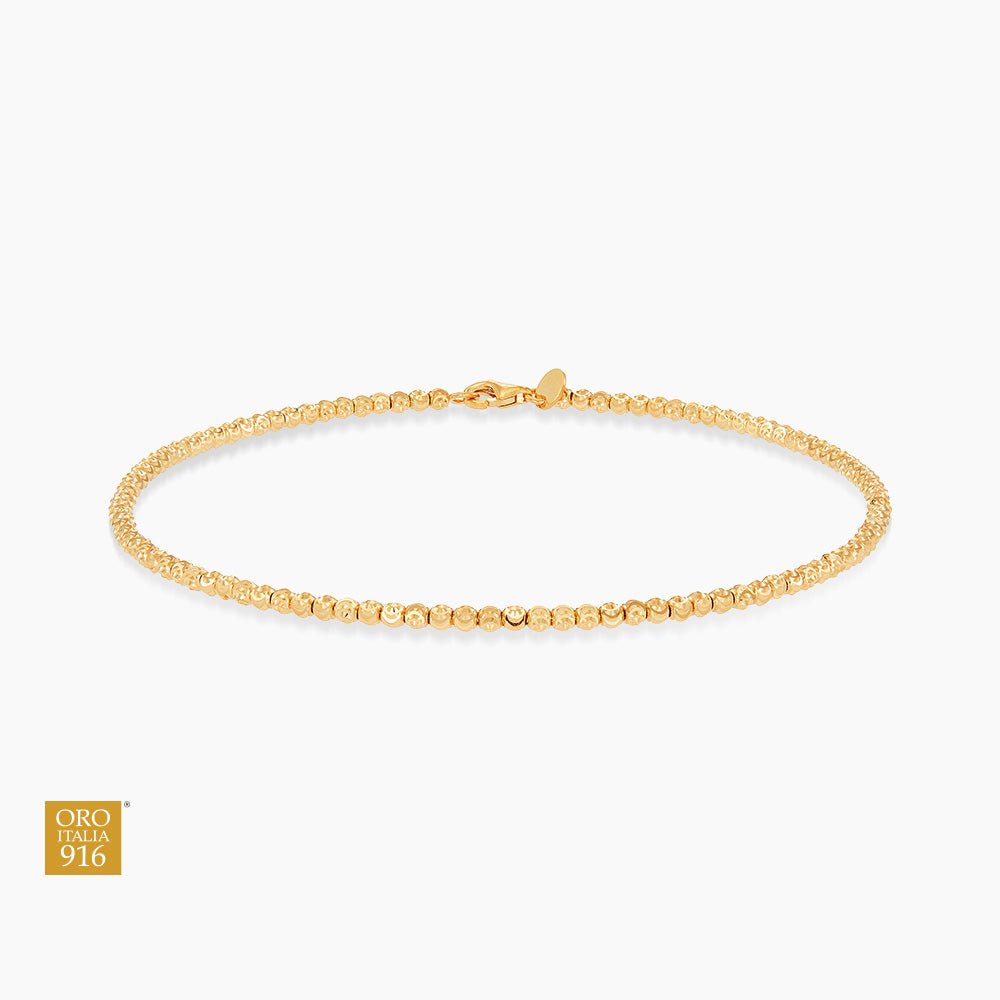 Oro Italia 916 Yellow Gold Anklet GA60281023(25Y) (22K Gold)