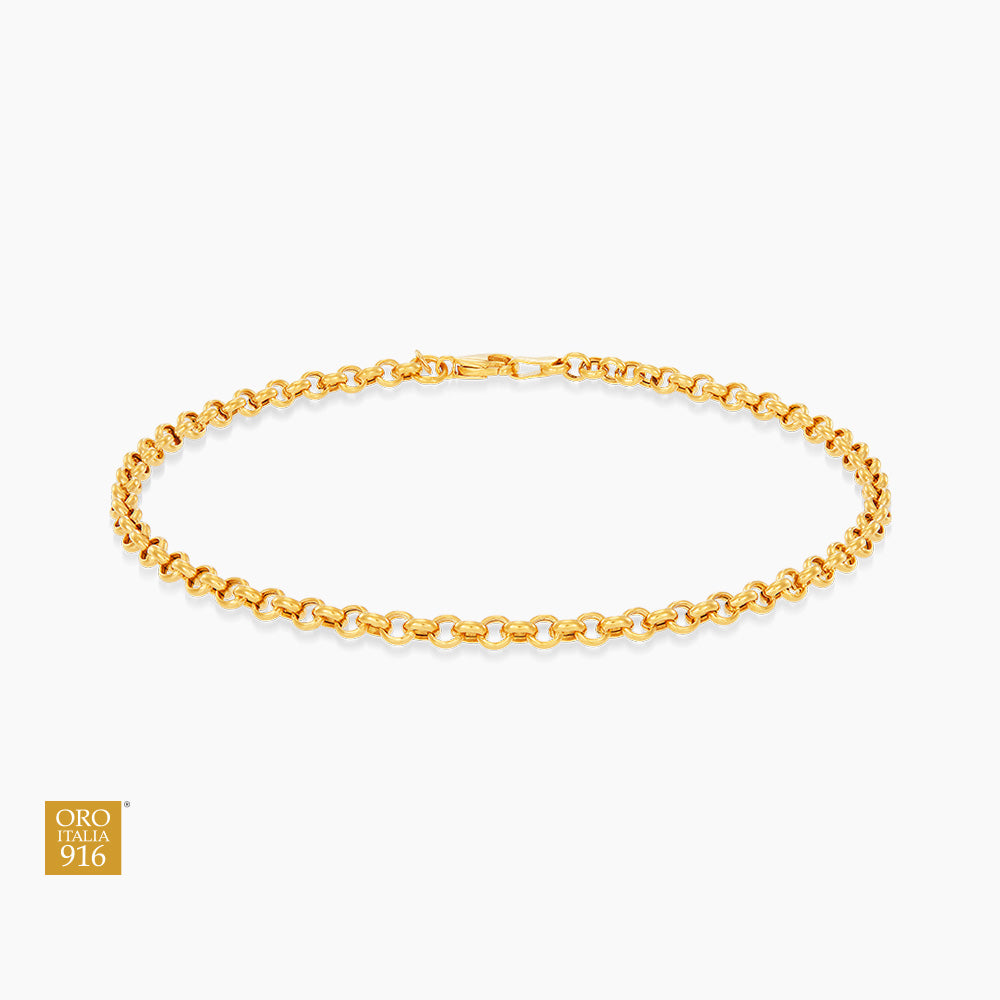Oro Italia 916 Yellow Gold Anklet GA60291023 (22K Gold)
