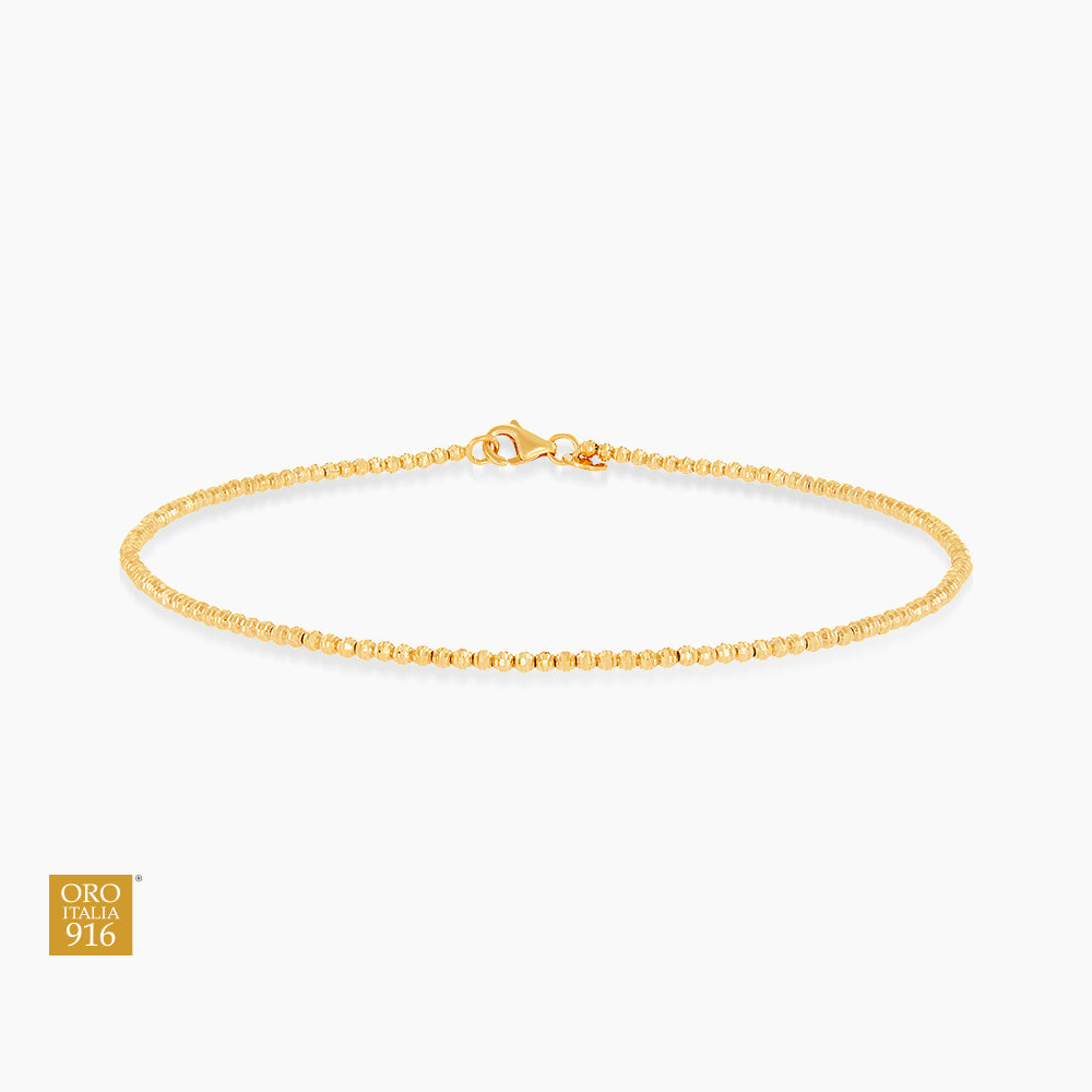 PICCOLO | Oro Italia 916 Yellow  Gold Anklet GA60311123 (22K Gold)