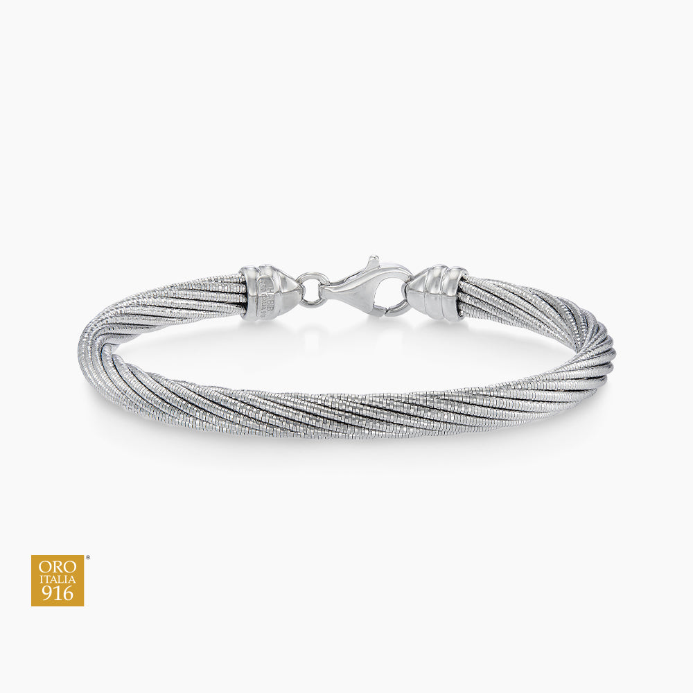 CAVO | Oro Italia 916 White Gold Bangle GB85280225(9W) (22K Gold)