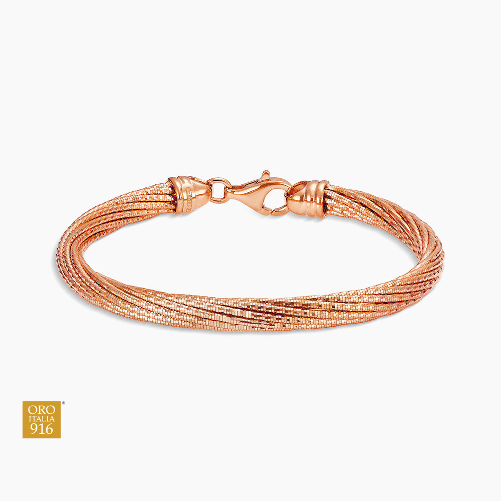 CAVO | Oro Italia 916 Rose Gold Bangle GB8528(R) (22K Gold)