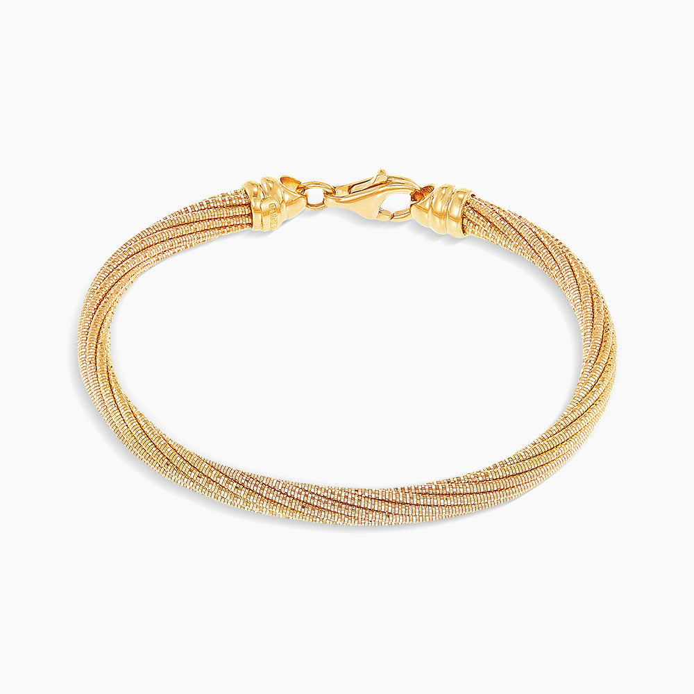 CAVO | Oro Italia 916 Rose and Yellow Gold Bangle GB8528(R)-BI (22K Gold)
