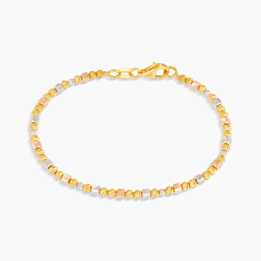 Oro Italia 916 White, Yellow and Rose Gold Bangle GB8554-TI (22K Gold)