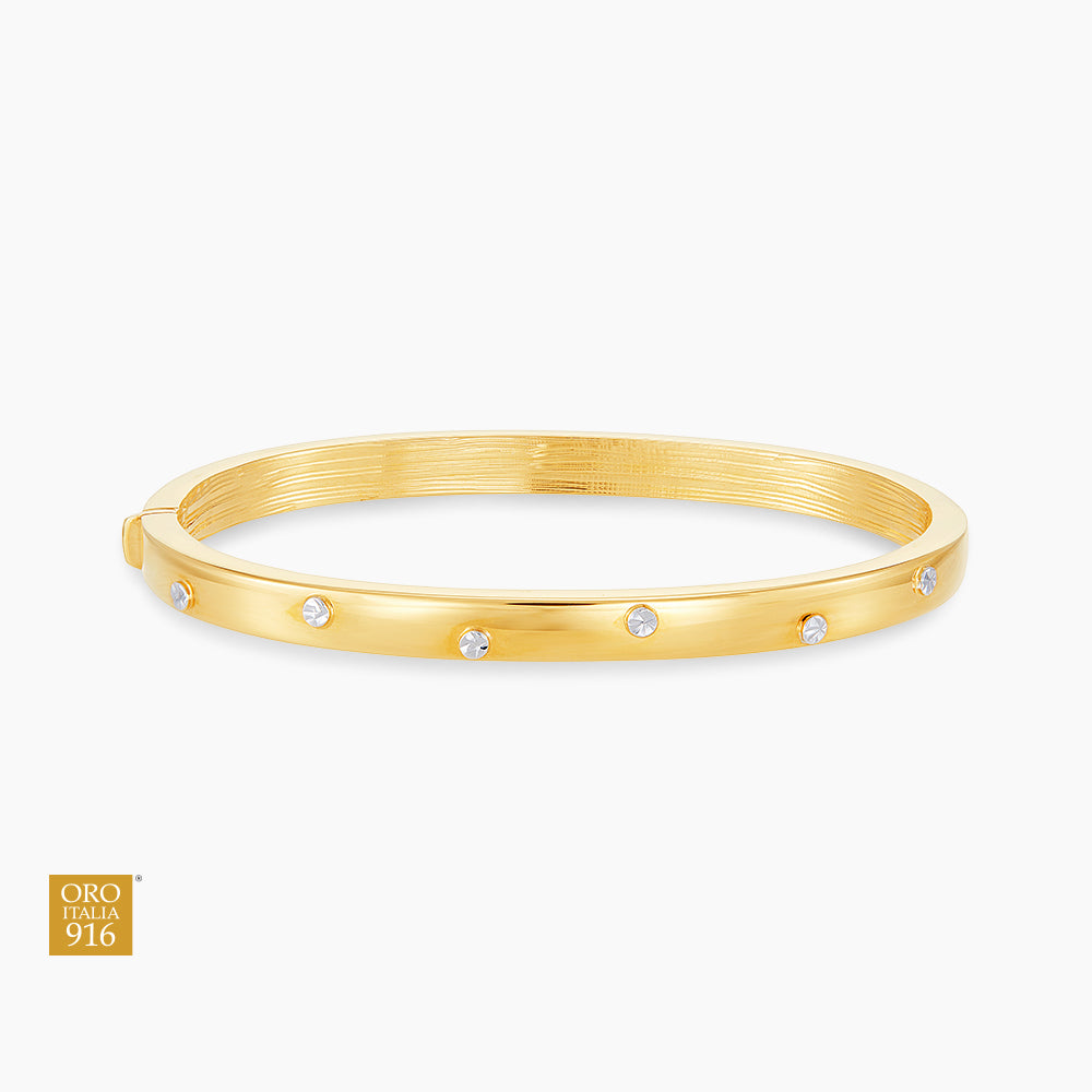 LUNA | Oro Italia 916 Yellow and White Gold Bangle GB85860720(5)-BI (22K Gold)