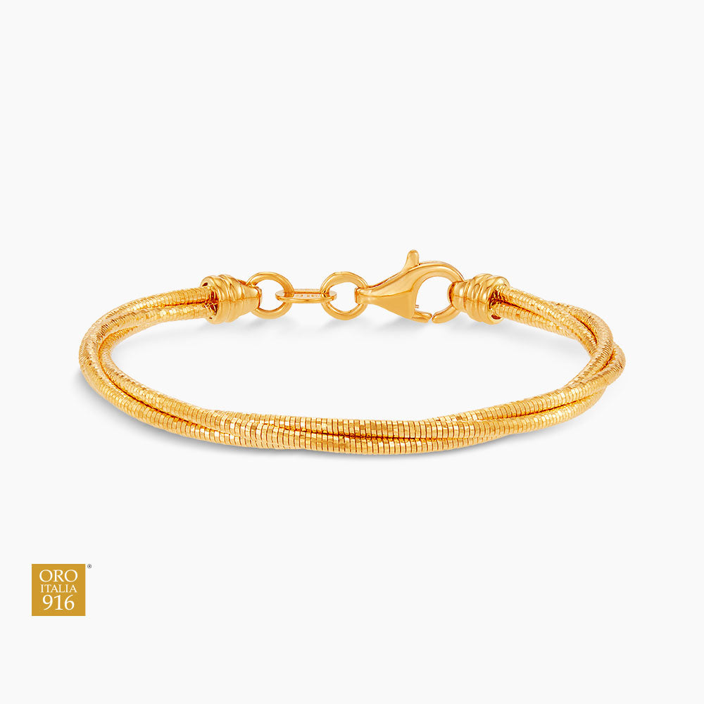 CAVO | Oro Italia 916 Yellow Gold Bangle GB86101024(3)-BBY (for baby) (22K Gold)