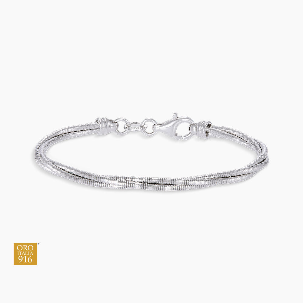 Oro Italia 916 White Gold Bangle Baby GB86101025(3W)-BBY (22K Gold)