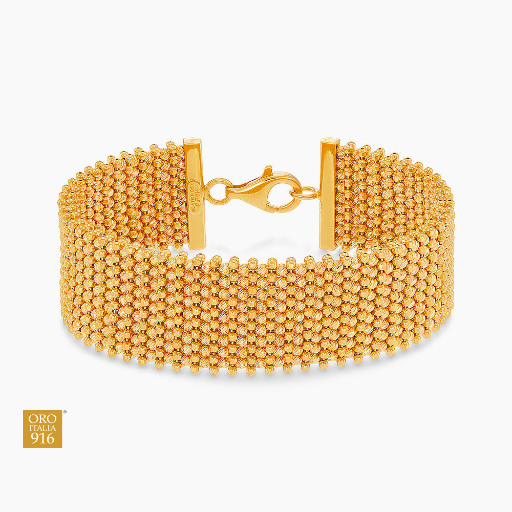 Oro Italia 916 Yellow and White Gold Bangle GB93750825(9Y) (22K Gold)
