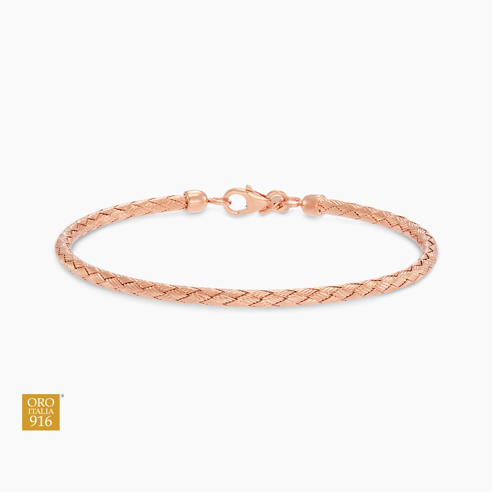Oro Italia 916 Rose Gold Bangle GB94211125(2.5R) (22K Gold)