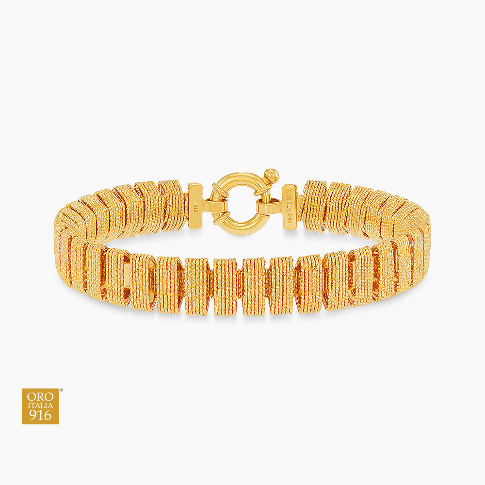 SICILIA | Oro Italia 916 Yellow Gold Bangle GB94300525 (22K Gold)