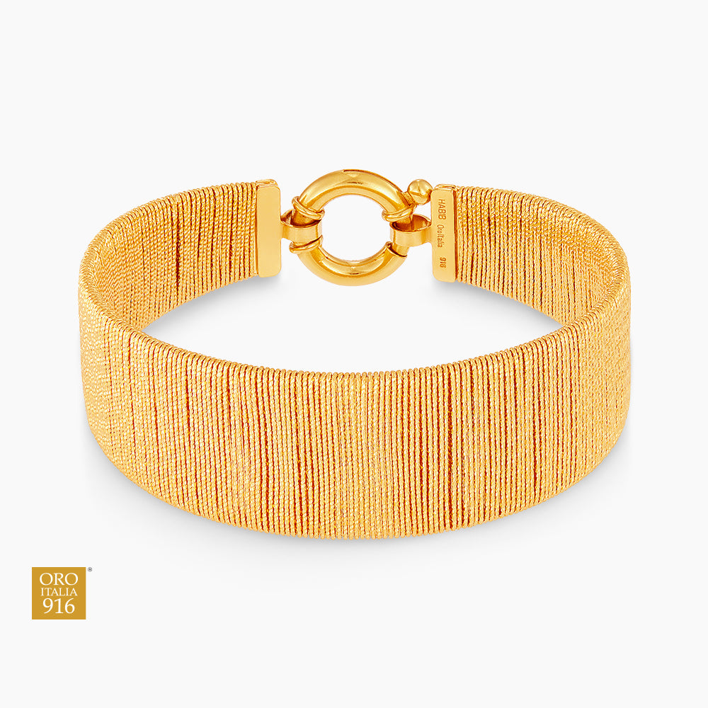 SICILIA | Oro Italia 916 Yellow Gold Bangle GB94320625 (22K Gold)