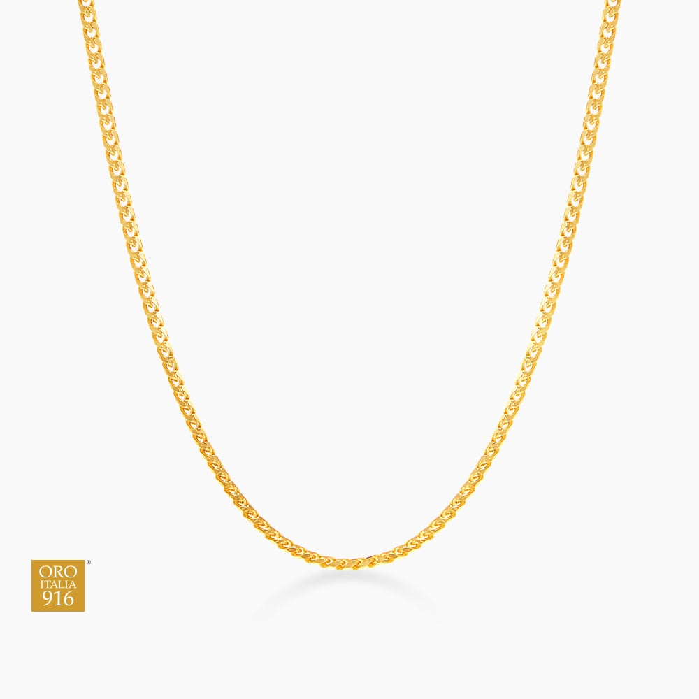 916/22K Yellow Gold Necklace GC015