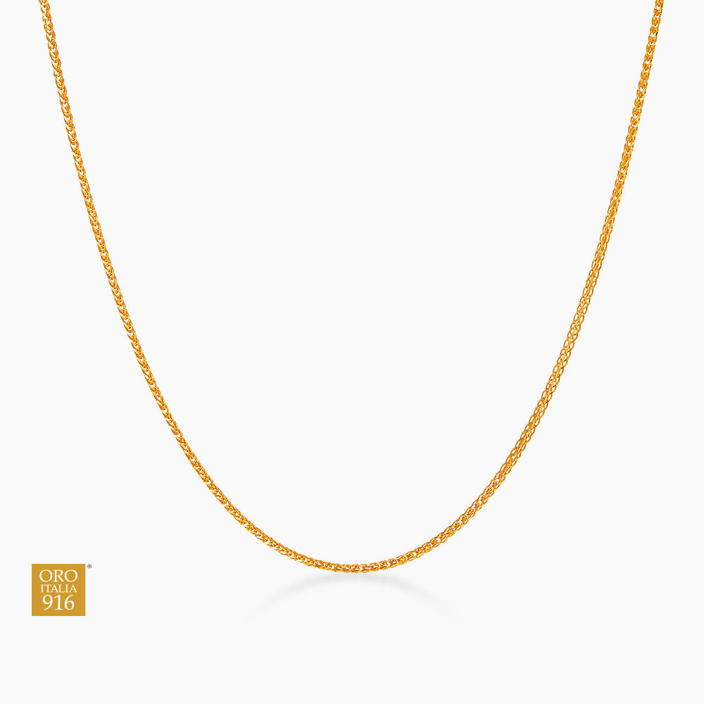 Oro Italia 916 Yellow Gold Necklace GC20841225(25) (22K Gold)