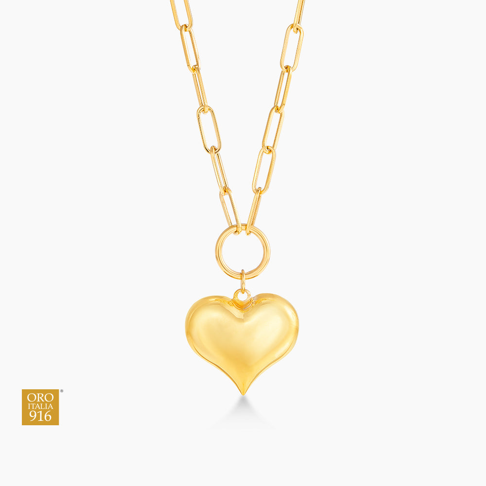 GRAFFETTA | Oro Italia 916 Yellow Gold Necklace GC25820321 (22K Gold)