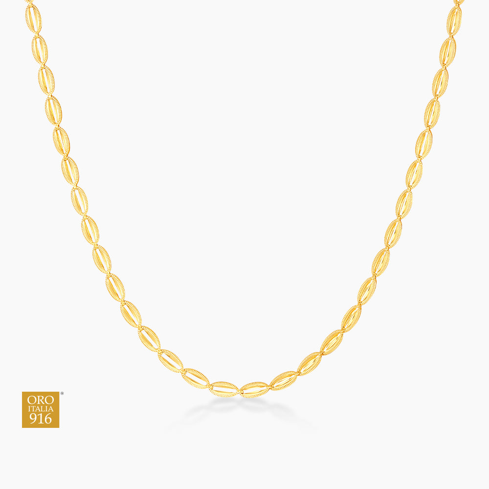 Oro Italia 916 Yellow Gold Necklace GC28761122 (22K Gold)