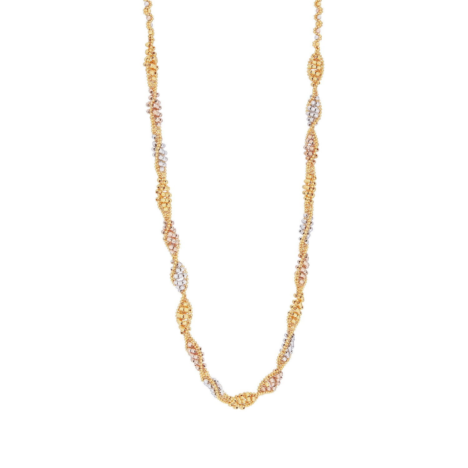 Oro Italia 916 Yellow, White and Rose Gold Necklace GC29160123-TI (22K Gold)