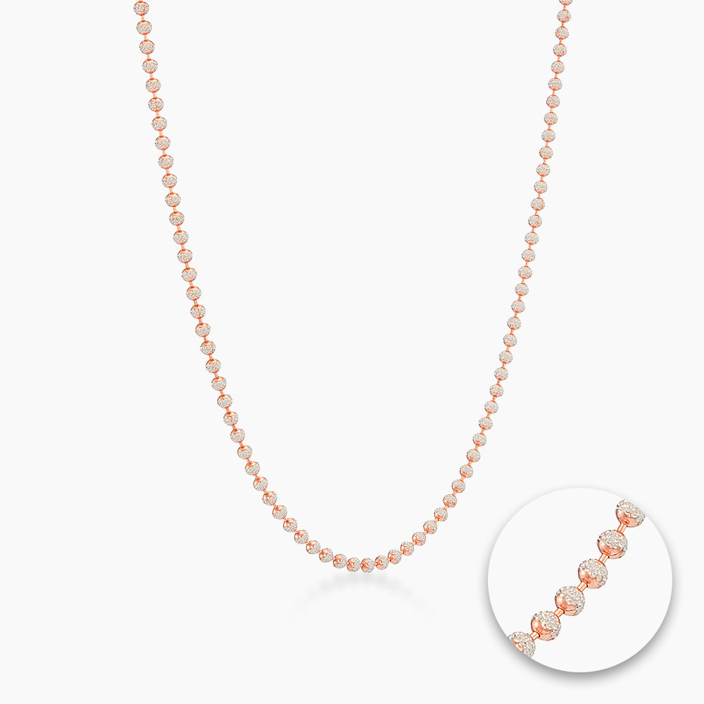BEADS PLANET | Oro Italia 916 Rose and White Gold Necklace GC30770524(250RW)-BI (22K Gold)