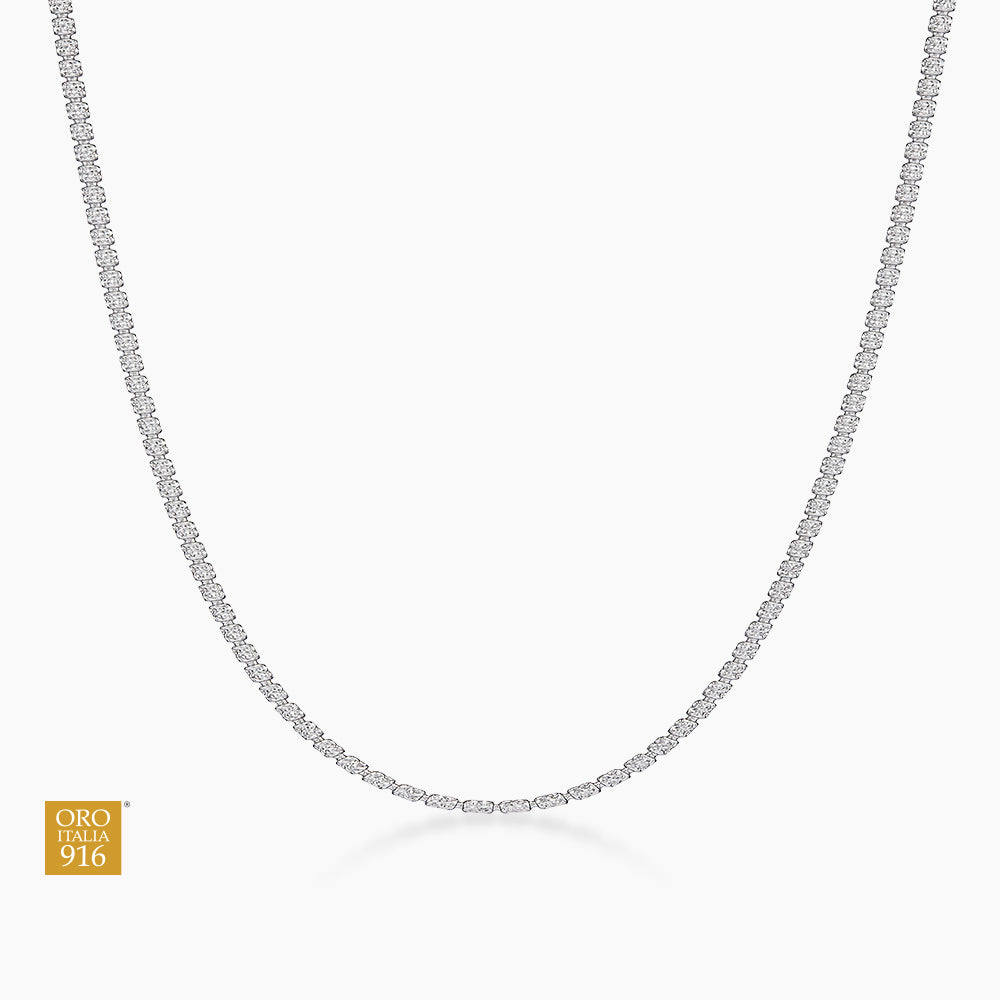 Oro Italia 916 White Gold Necklace GC30861025(34W) (22K Gold)
