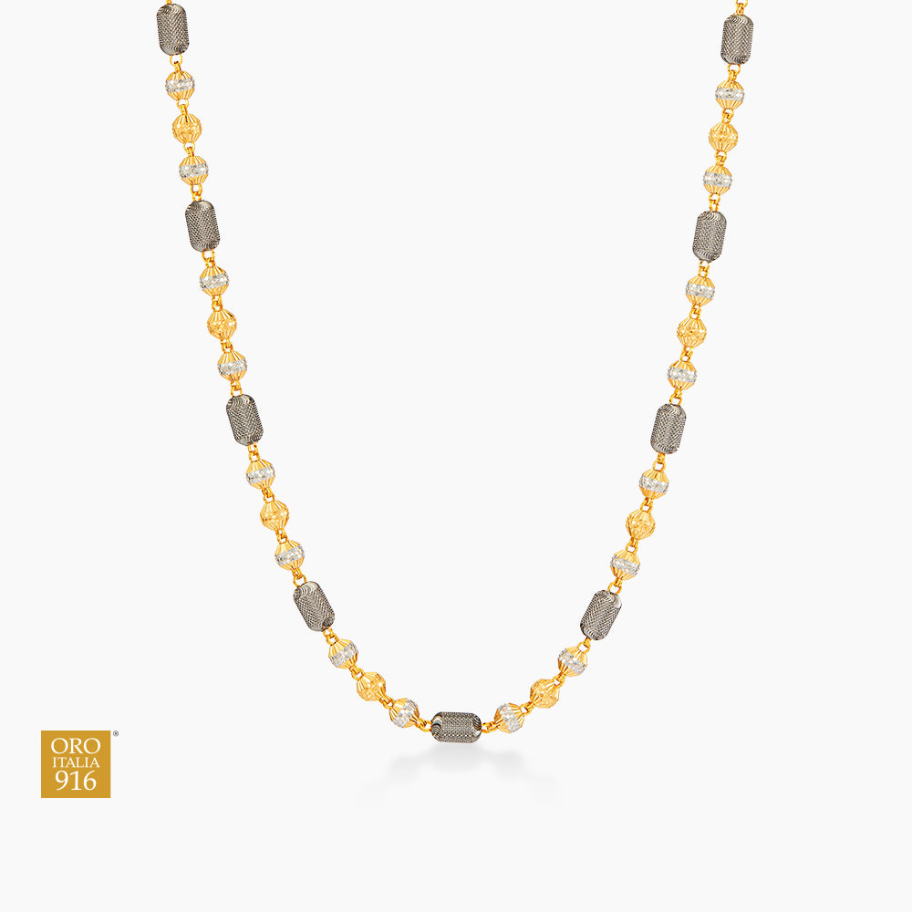Oro Italia 916 Yellow, White and Rose Gold Necklace GC31891024-TI (22K Gold)