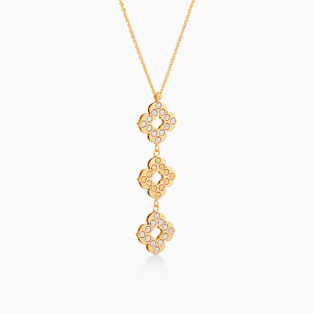 Oro Italia 916 Yellow and White Gold Necklace GC32201024(YW)-BI (22K Gold)