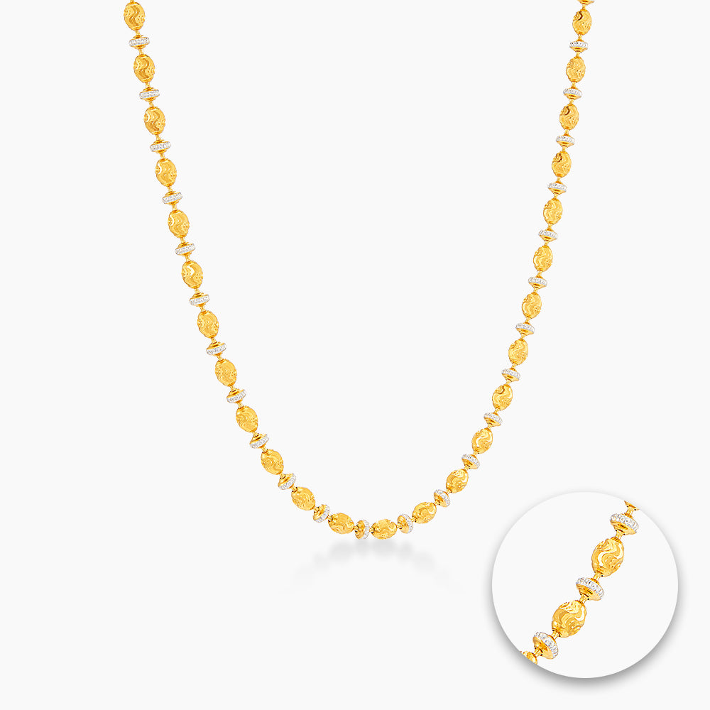 Oro Italia 916 Yellow and Gold Necklace GC32960625(YW)-BI (22K Gold)