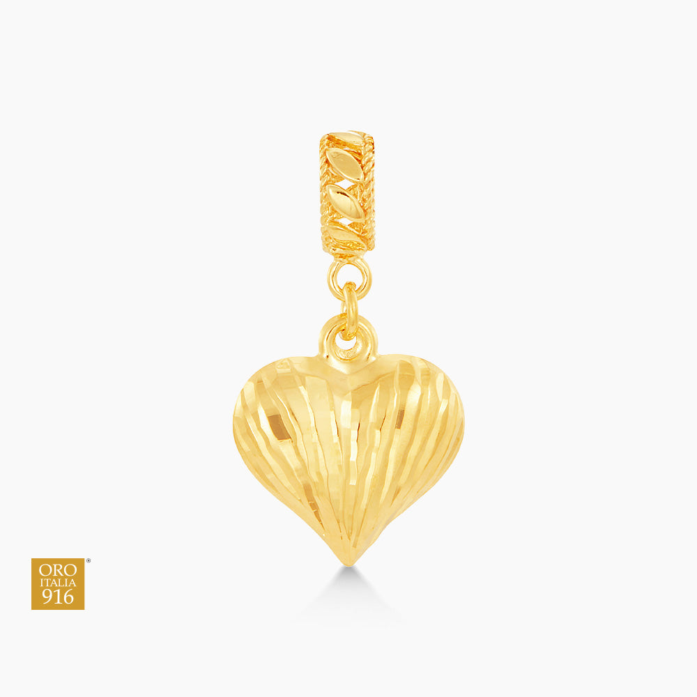 Oro Italia 916 Yellow Gold Charm (Heart) GCM91040523 (22K Gold)