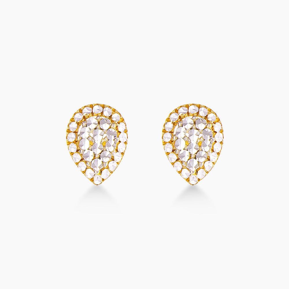LUMINA | Oro Italia 916 White and Yellow Gold Earrings GE71780121(Y)-BI (22K Gold)
