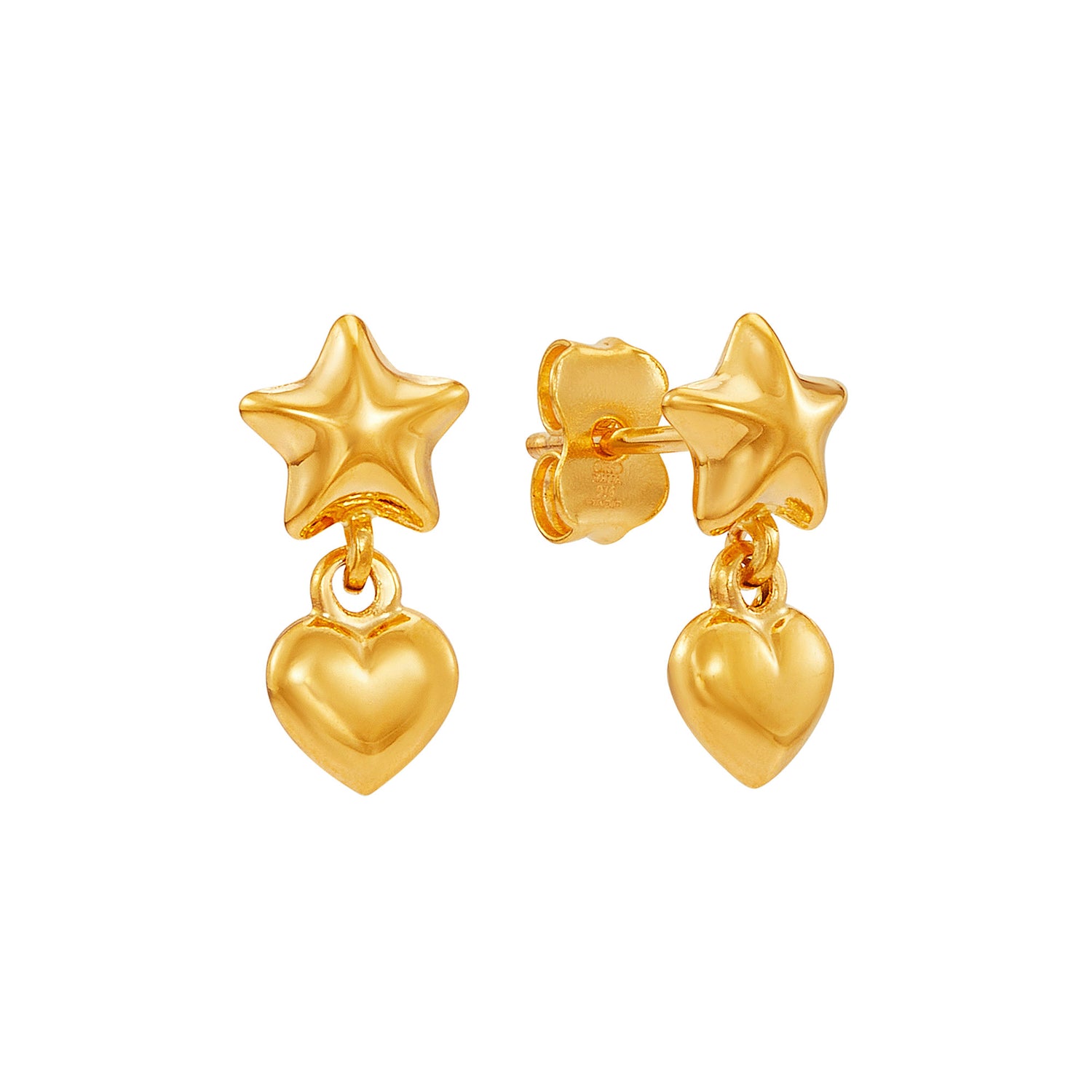 Oro Italia 916 Yellow Gold Earrings GE75980924 (22K Gold)