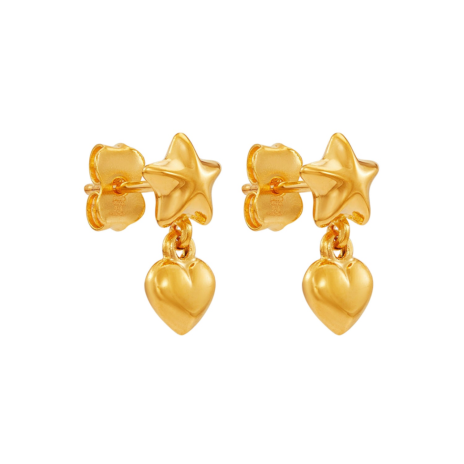 Oro Italia 916 Yellow Gold Earrings GE75980924 (22K Gold)