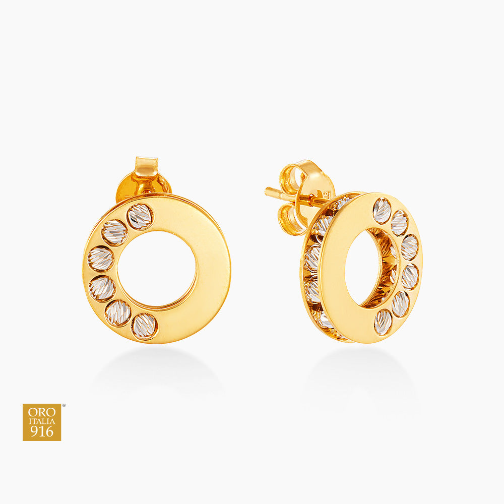 Oro Italia 916 Yellow and White Gold GE76051024(YW)-BI (22K Gold)