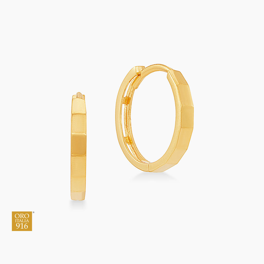Oro Italia 916 Yellow Gold Earrings GE77781225 (22K Gold)