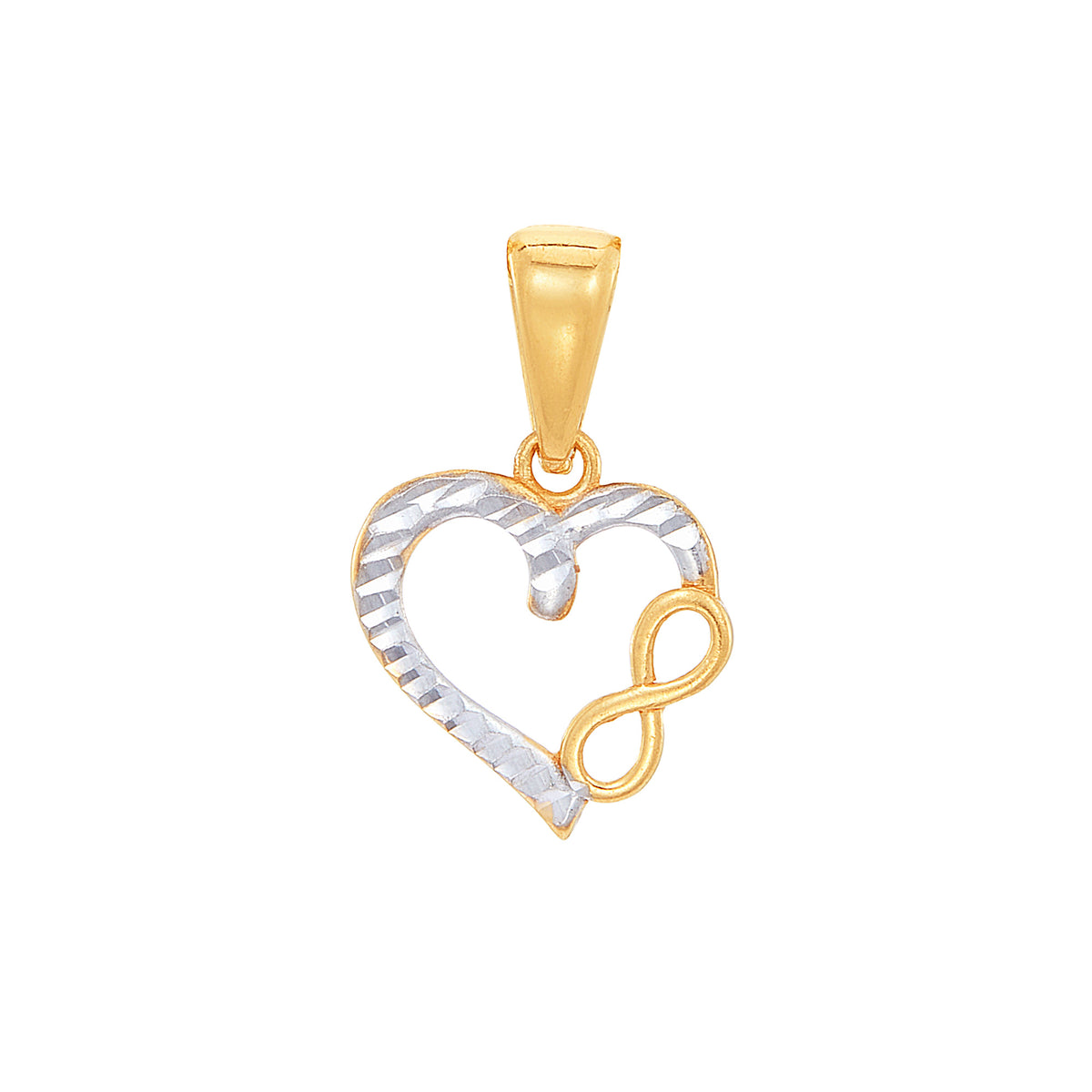 Oro Italia 916 Yellow and White Gold Pendant GP52300223(YW)-BI (22K Gold)