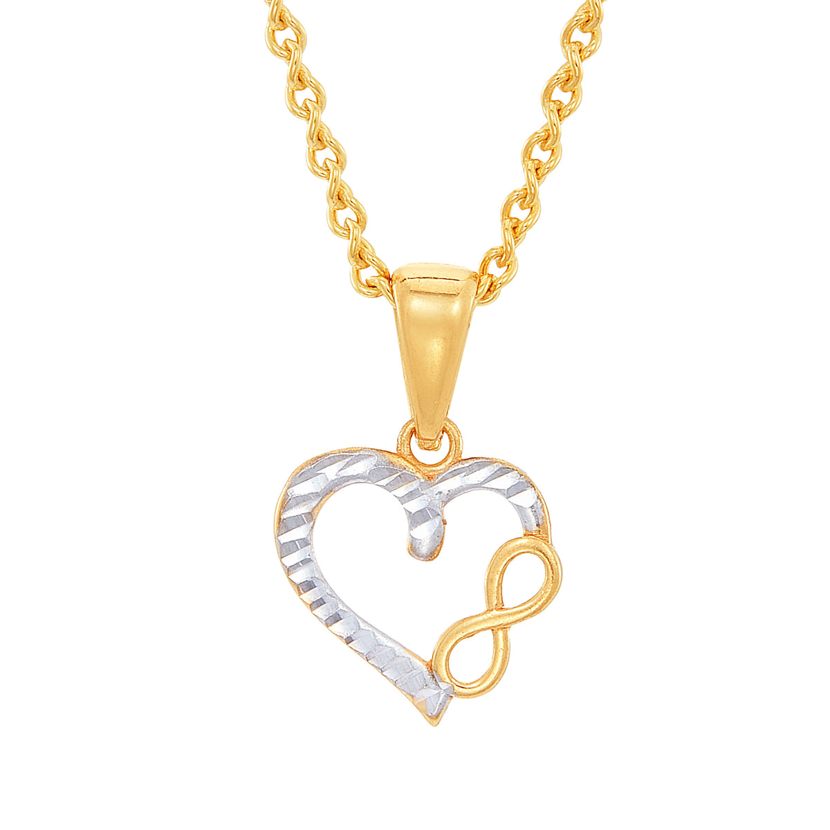 Oro Italia 916 Yellow and White Gold Pendant GP52300223(YW)-BI (22K Gold)