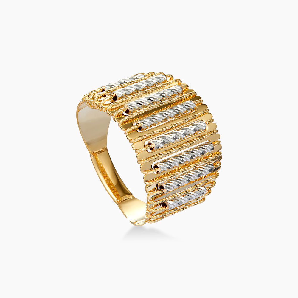 SICILIA | Oro Italia 916 Yellow and White Gold Ring GR4267-BI (22K Gold)