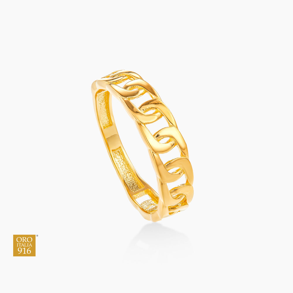 Oro Italia 916/22K Yellow Gold Ring GR44710121 (22K Gold)