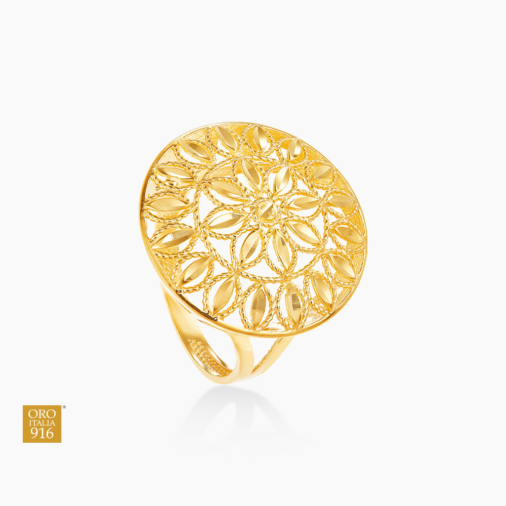 Oro Italia 916 Yellow Gold Ring GR44740121 (22K Gold)
