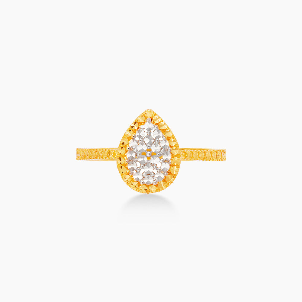 Oro Italia 916 Yellow and White Gold Ring GR45470424(YW)-BI