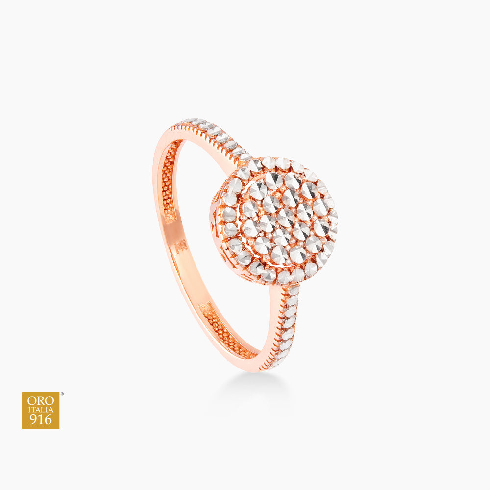 LUMINA | Oro Italia 916 White and Rose Gold Ring GR45490321(R)-BI (22K Gold)