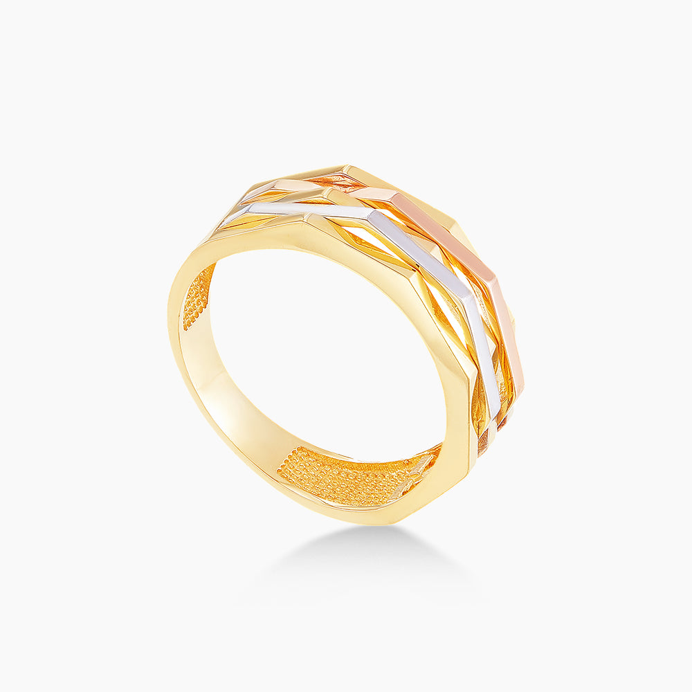 Oro Italia 916 Yellow, Rose and White Gold Ring GR45540321-TI (22K Gold)