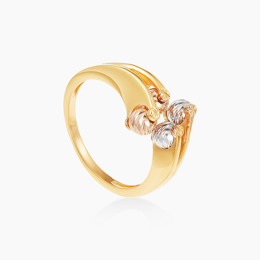 Oro Italia 916 White, Yellow and Rose Gold Ring GR45620321-TI (22K Gold)