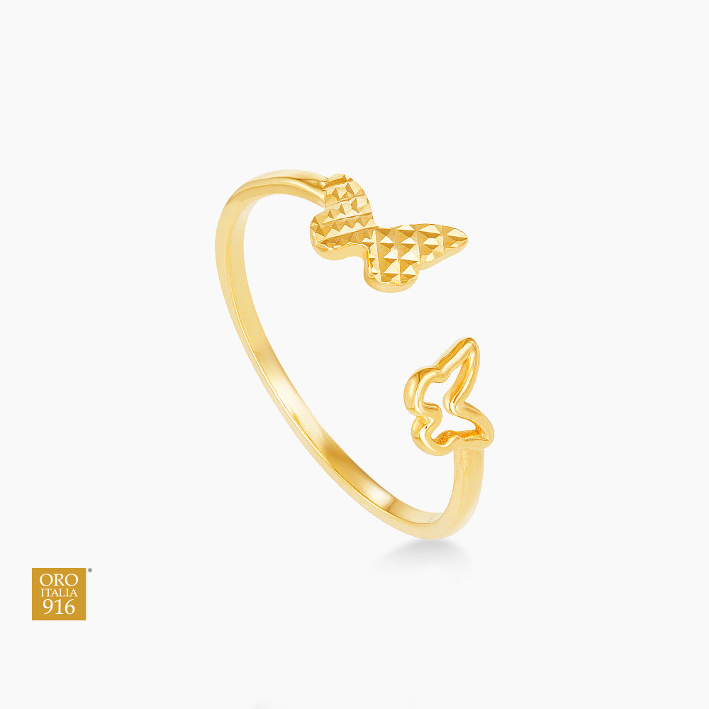 Oro Italia 916 Yellow Gold Ring (Butterfly) GR46790821 (22K Gold)