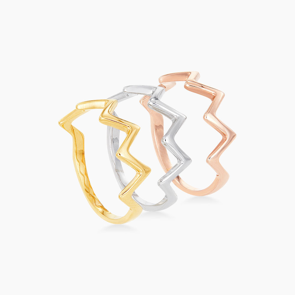 STRATO | Oro Italia 916 Yellow, White and Rose Gold Ring GR46960921-TI
