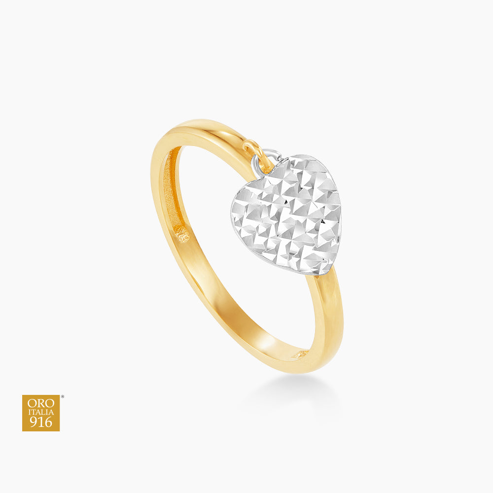 AMORE | Oro Italia 916 Yellow and White Gold Ring GR47050921(YW)-BI (22K Gold)