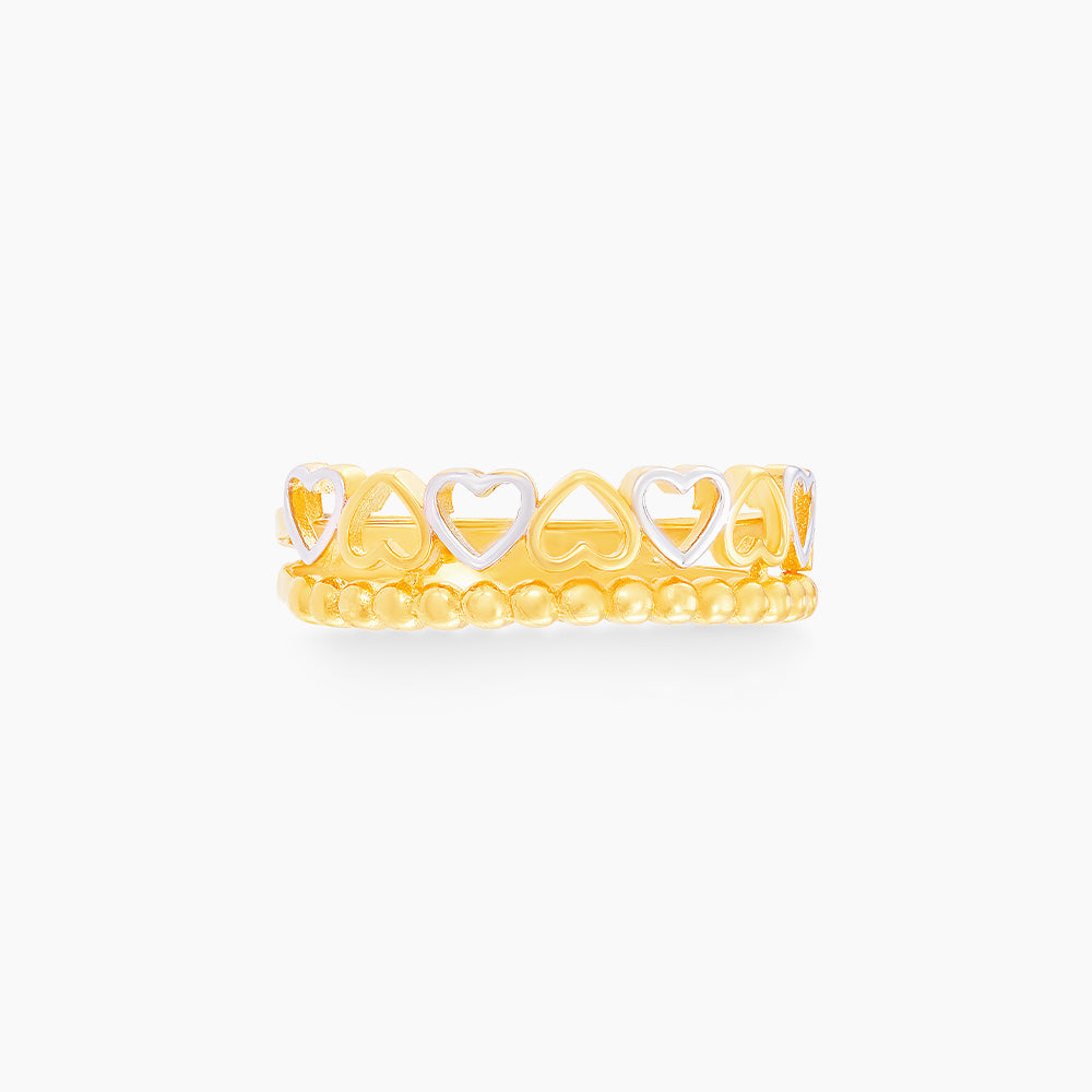 Oro Italia 916 White and Yellow Gold Ring GR48360822(YW)-BI (22K Gold)