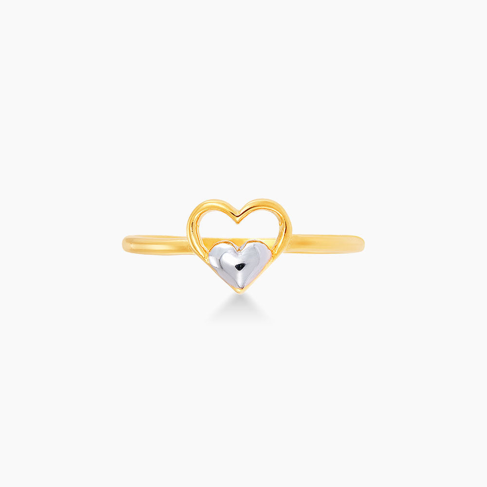 Oro Italian 916 Yellow and White Gold Ring GR49080123(YW)-BI(22K Gold)