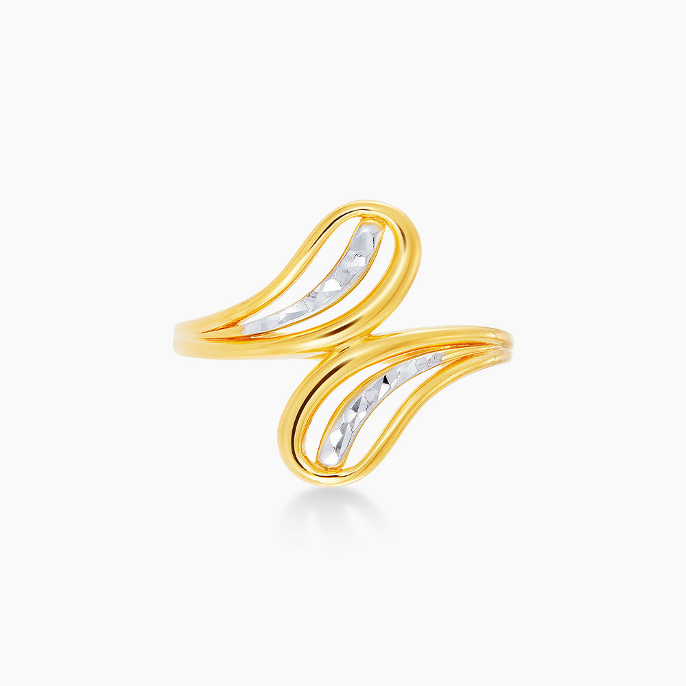 Oro Italia 916 Yellow and White Gold Ring GR49350323(YW)-BI (22K Gold)