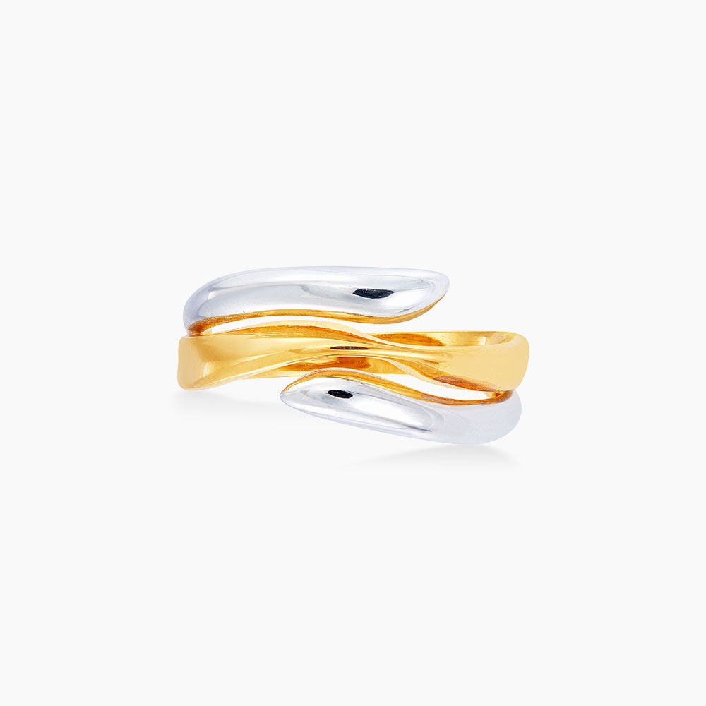 Oro Italia 916 Yellow and White Gold Ring GR49510523(YW)-BI (22K Gold)