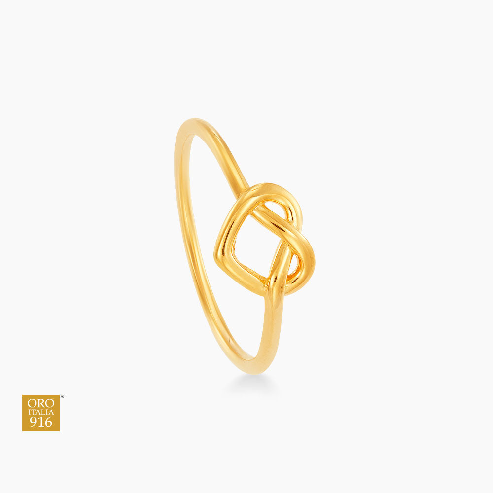 Oro Italia 916 Yellow Gold Ring (Heart) GR49780523 (22K Gold)