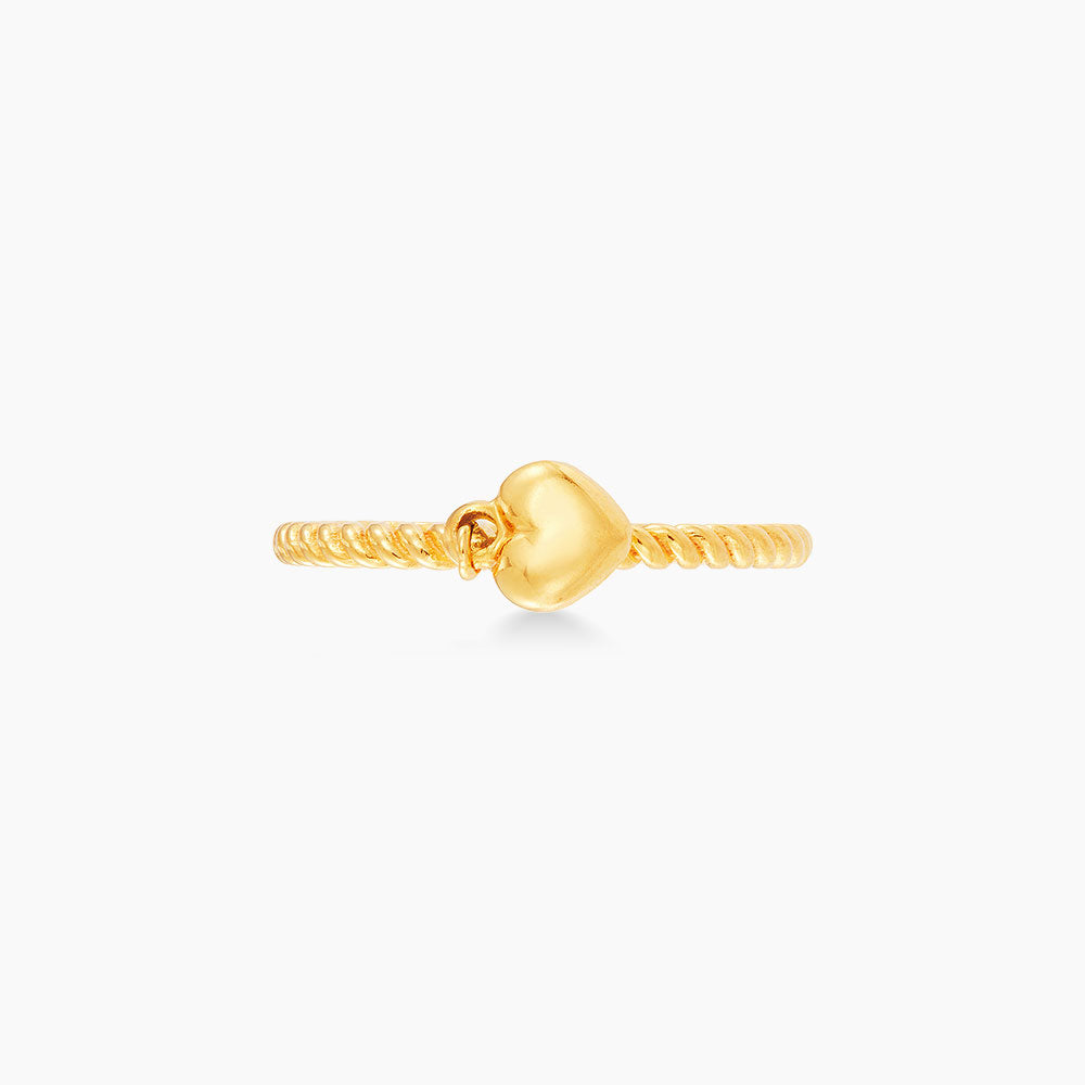 Oro Italia 916 Yellow Gold Ring (Heart) GR49990523 (22K Gold)