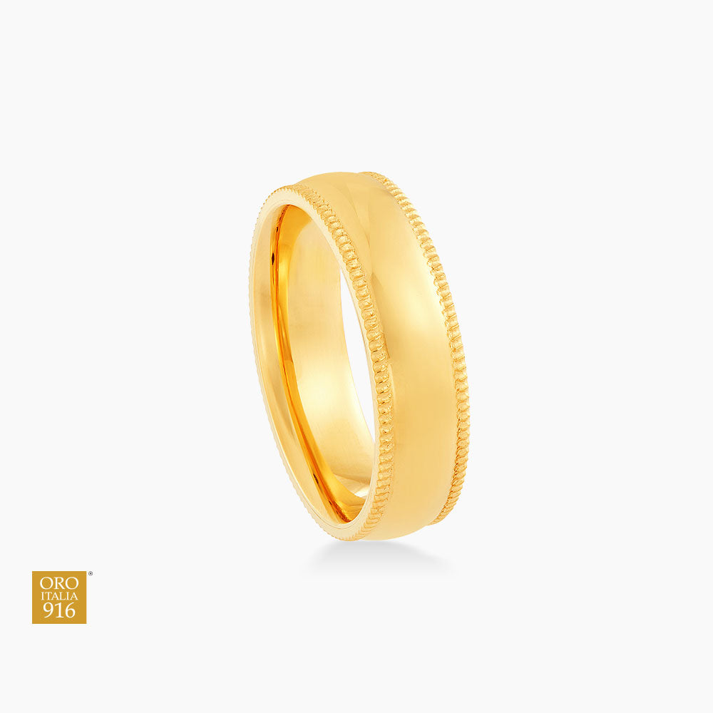 Oro Italia 916 Yellow Gold Ring (Belah Rotan) GR50080523 (22K Gold)