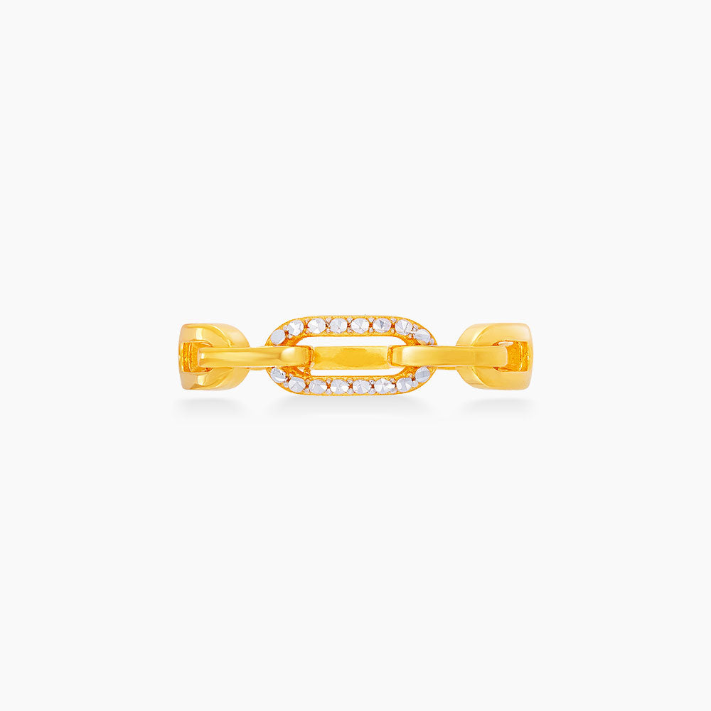 Oro Italia 916 Yellow and White Gold Ring GR50430623(YW)-BI (22K Gold)